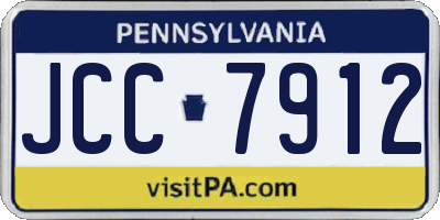 PA license plate JCC7912