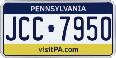 PA license plate JCC7950