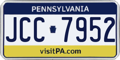 PA license plate JCC7952