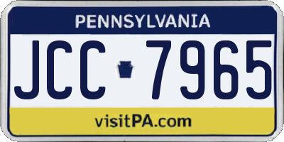 PA license plate JCC7965
