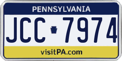 PA license plate JCC7974