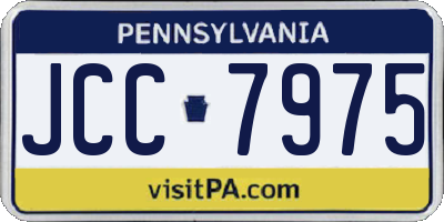 PA license plate JCC7975