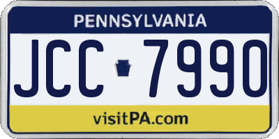 PA license plate JCC7990