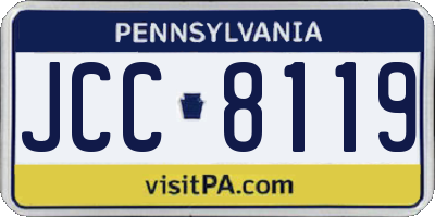 PA license plate JCC8119