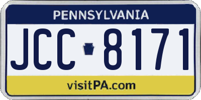 PA license plate JCC8171