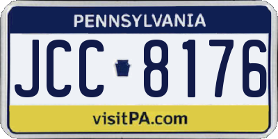 PA license plate JCC8176