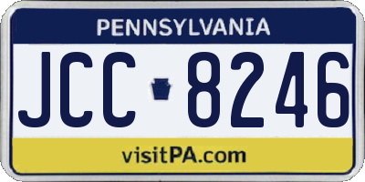 PA license plate JCC8246