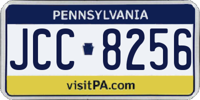 PA license plate JCC8256