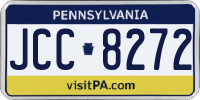 PA license plate JCC8272