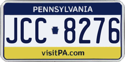 PA license plate JCC8276