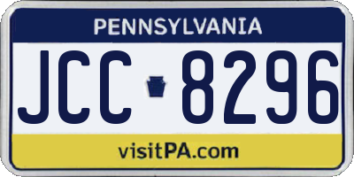 PA license plate JCC8296
