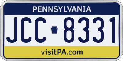 PA license plate JCC8331