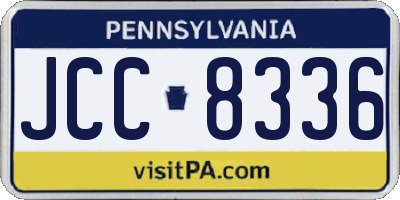 PA license plate JCC8336
