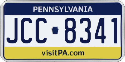 PA license plate JCC8341