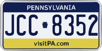 PA license plate JCC8352