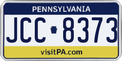 PA license plate JCC8373