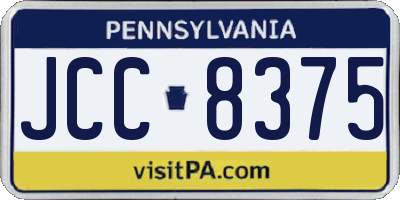 PA license plate JCC8375