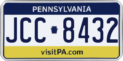PA license plate JCC8432