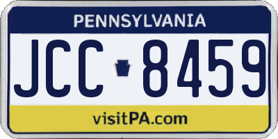 PA license plate JCC8459