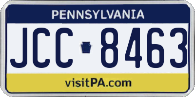 PA license plate JCC8463