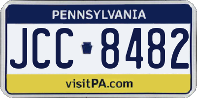 PA license plate JCC8482
