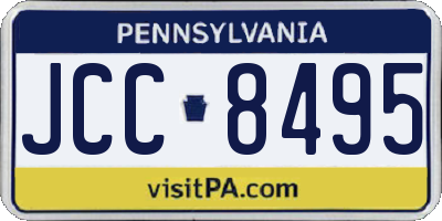 PA license plate JCC8495