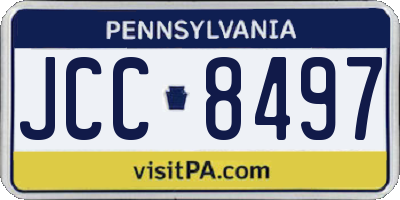 PA license plate JCC8497