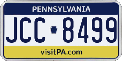 PA license plate JCC8499
