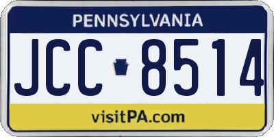 PA license plate JCC8514