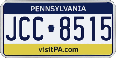 PA license plate JCC8515