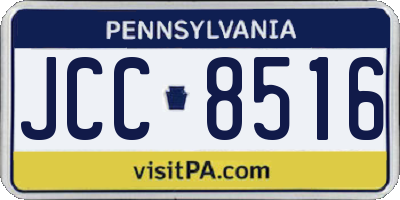 PA license plate JCC8516
