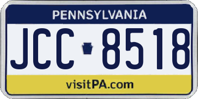 PA license plate JCC8518