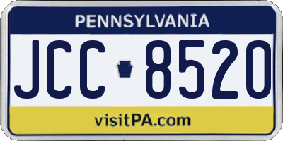 PA license plate JCC8520
