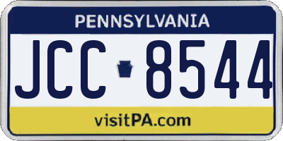 PA license plate JCC8544
