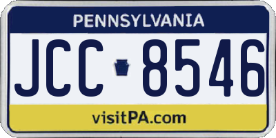 PA license plate JCC8546