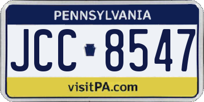 PA license plate JCC8547