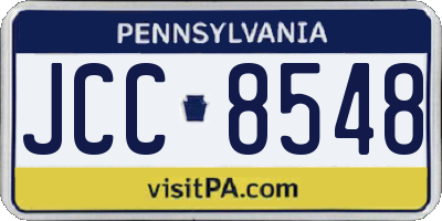 PA license plate JCC8548
