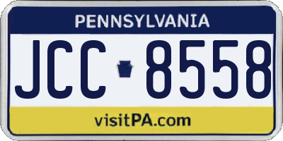 PA license plate JCC8558