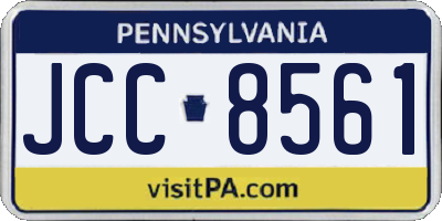 PA license plate JCC8561