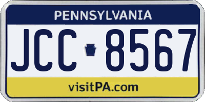 PA license plate JCC8567