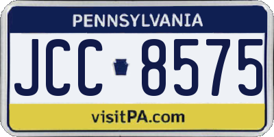 PA license plate JCC8575