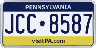 PA license plate JCC8587