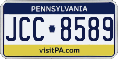 PA license plate JCC8589