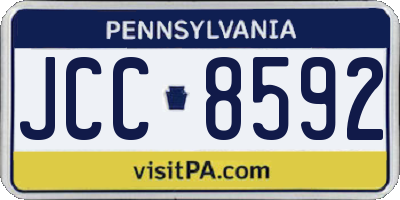 PA license plate JCC8592