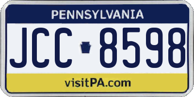 PA license plate JCC8598