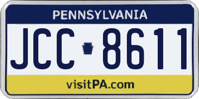 PA license plate JCC8611