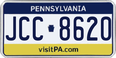 PA license plate JCC8620