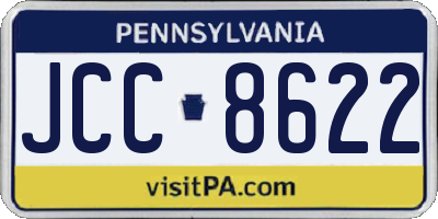 PA license plate JCC8622