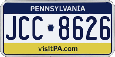 PA license plate JCC8626