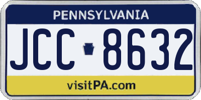 PA license plate JCC8632